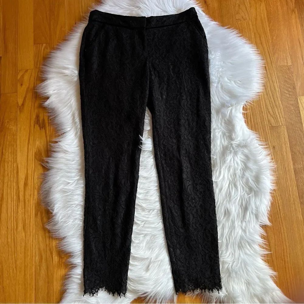 Women’s Black Vineyard Vines Pants Size 4 with Rough Hem Preppy, Classy